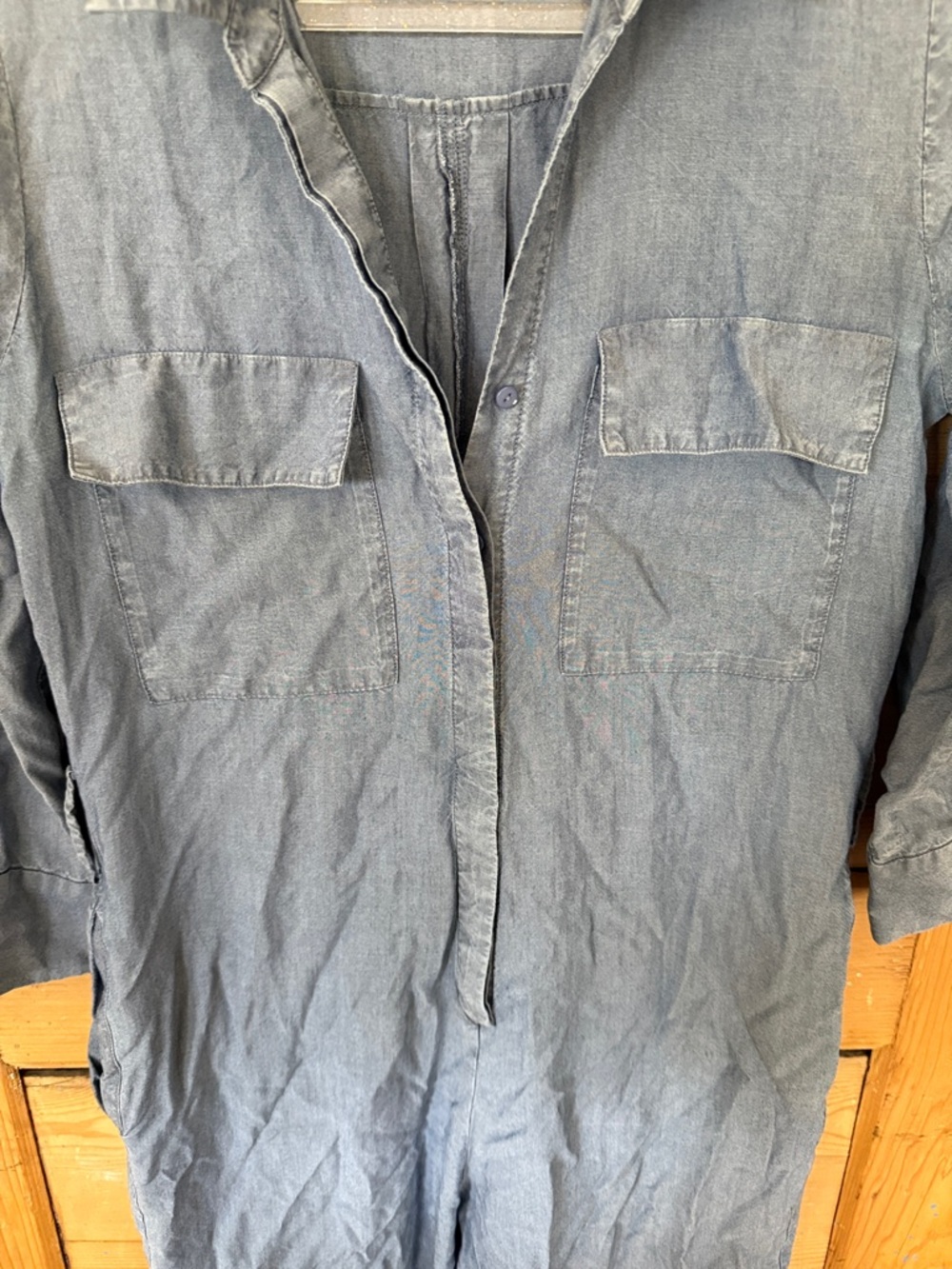 L'AGENCE Chambray Blue collared Button-Front jumpsuit size 0 - Picture 4 of 6